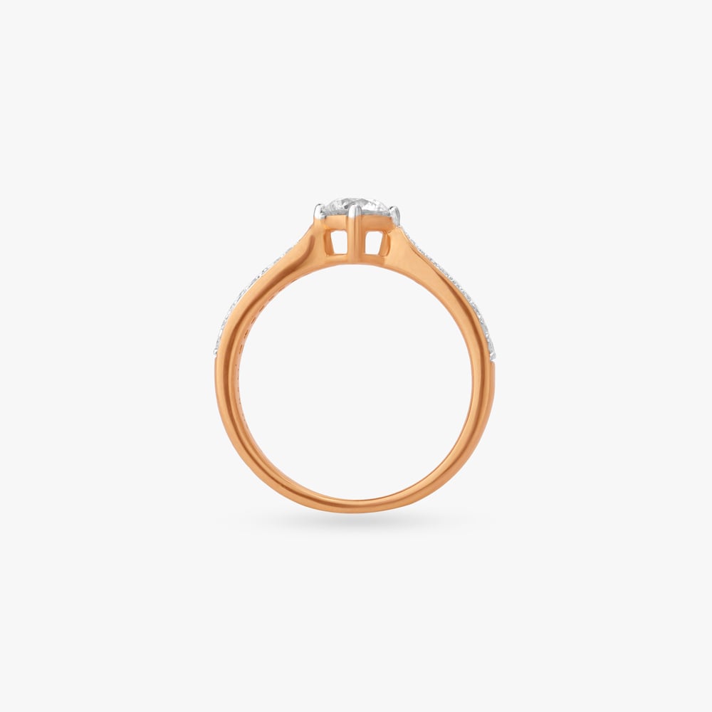 Crescent Shine Solitaire Ring,,hi-res image number null