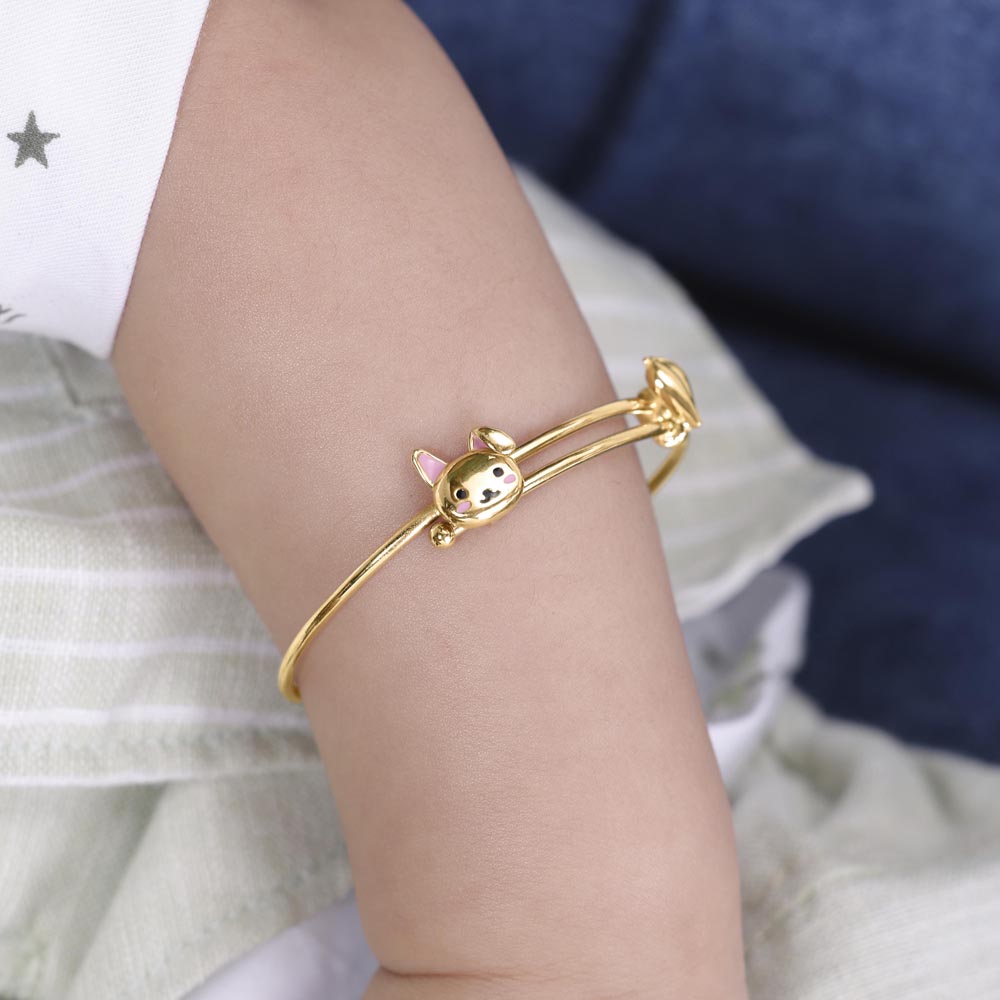 Cuddle Bear Gold Bangle,,hi-res image number null