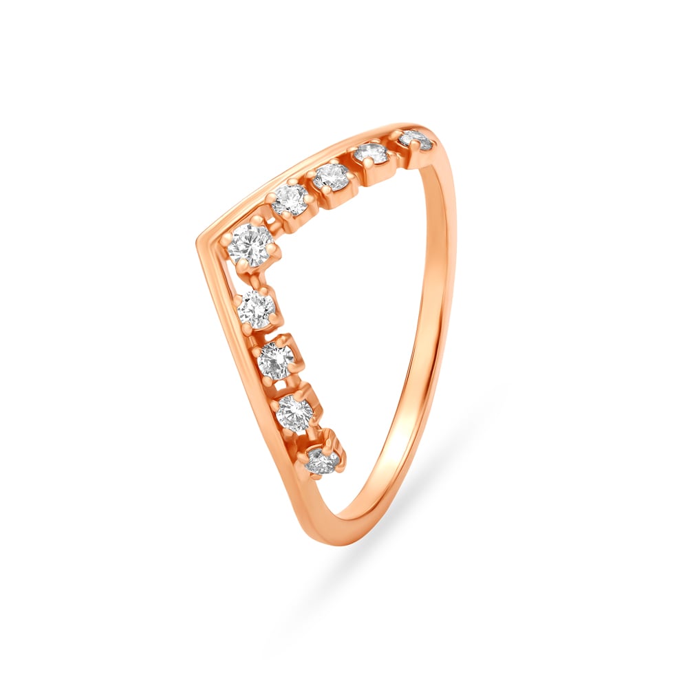 Unique V-style Diamond Ring,,hi-res image number null