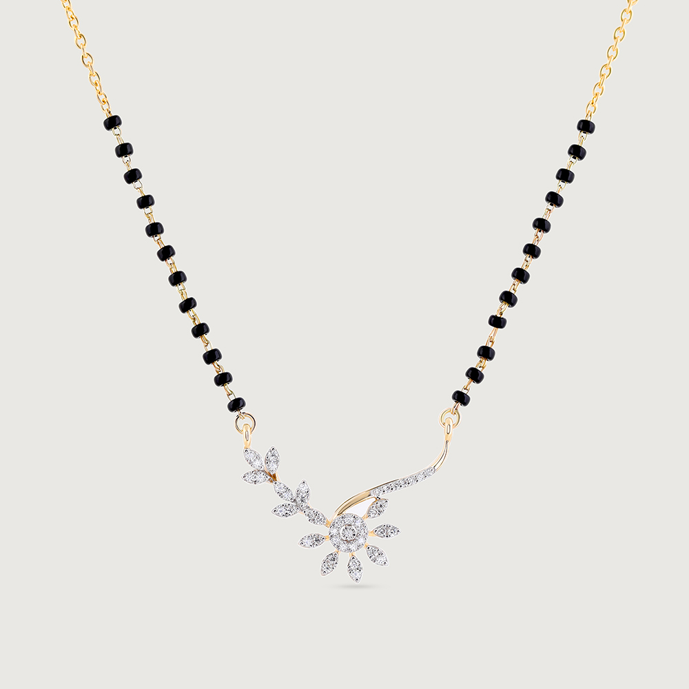 Floral Radiance Gold and Diamond Mangalsutra,,hi-res image number null
