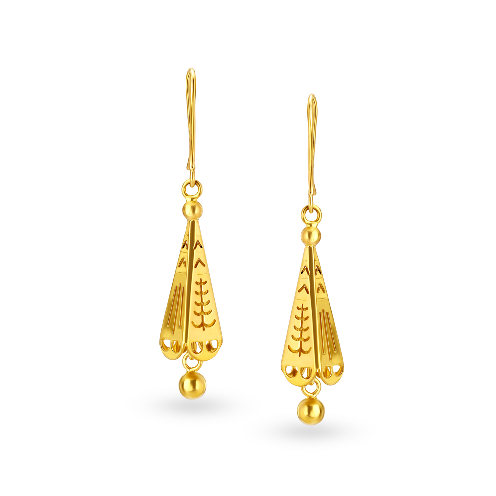 Timeless 18 Karat Yellow Gold Bali-Style Hoop Earrings