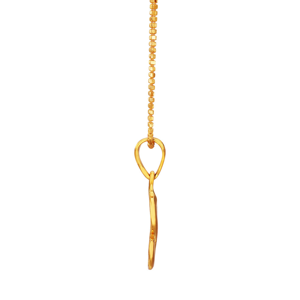 Beautiful 22 Karat Gold Alphabet Pendant In Matte,,hi-res image number null