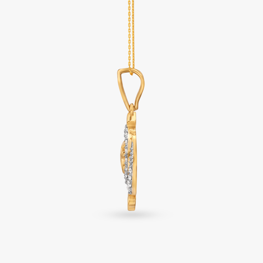 Sacred Statement Ik Onkar Diamond Pendant,,hi-res image number null