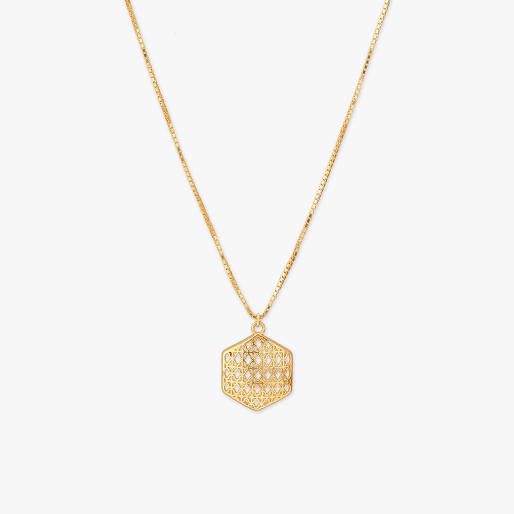 

Lattice Hex Gold Mangalsutra