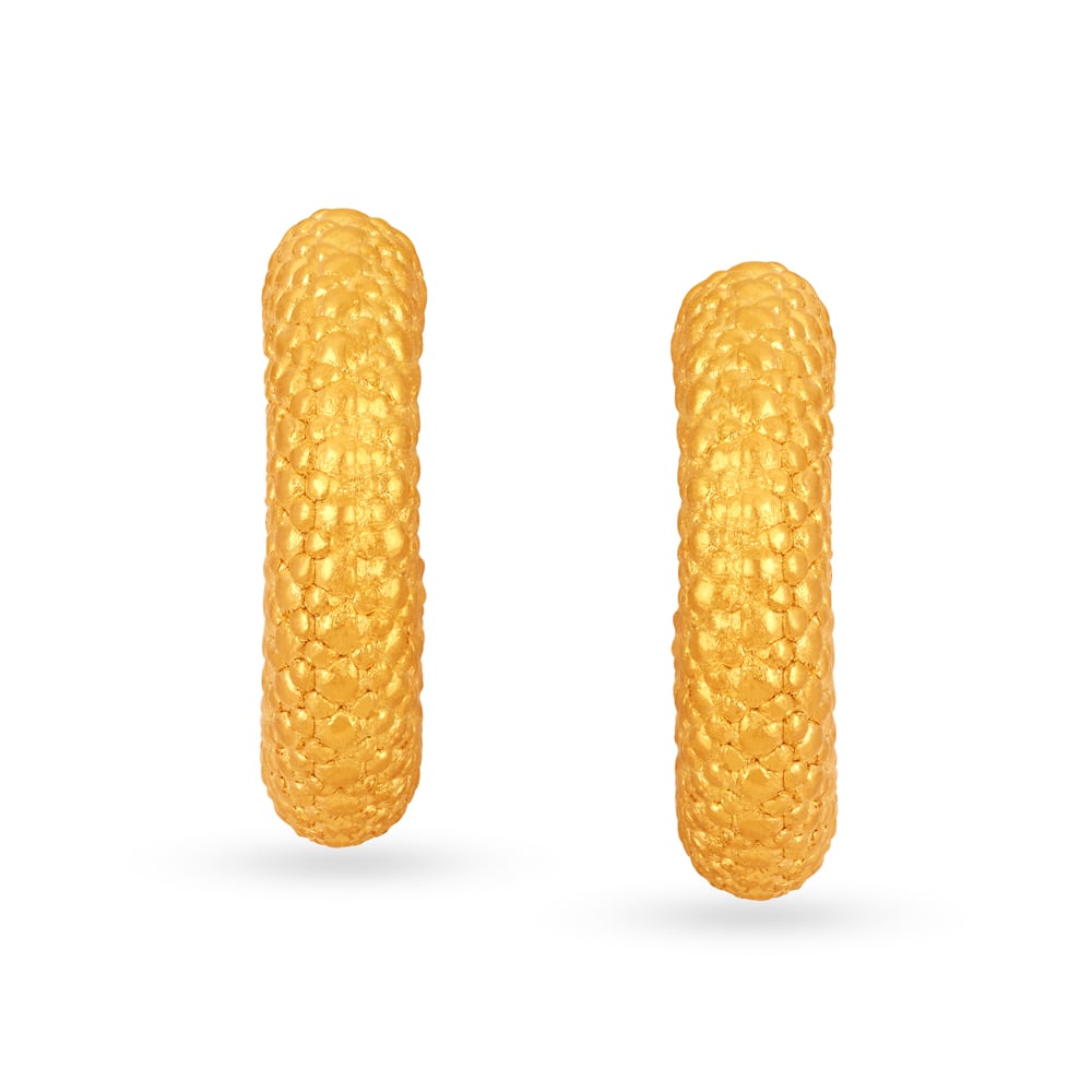 22 KT Yellow Gold Artsy Stud Earrings,,hi-res image number null