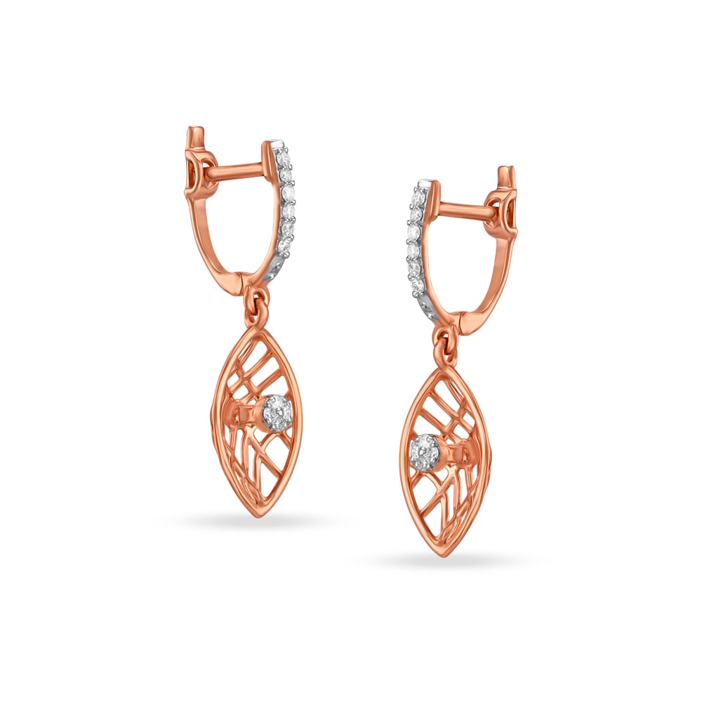 Winsome Eye Motif Diamond Hoop Earrings,,hi-res image number null