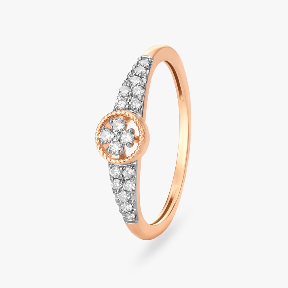 Floral Whispers Diamond Bouquet Finger Ring