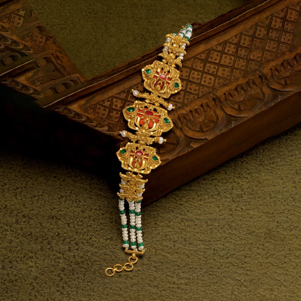 Stately Coral Stone Bracelet,,hi-res image number null