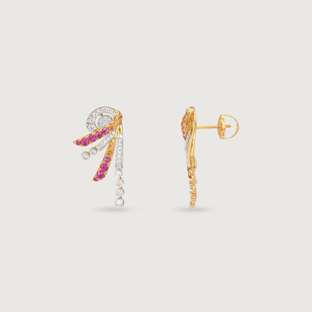 Radiant Aurora Diamond Drop Earrings,,hi-res image number null