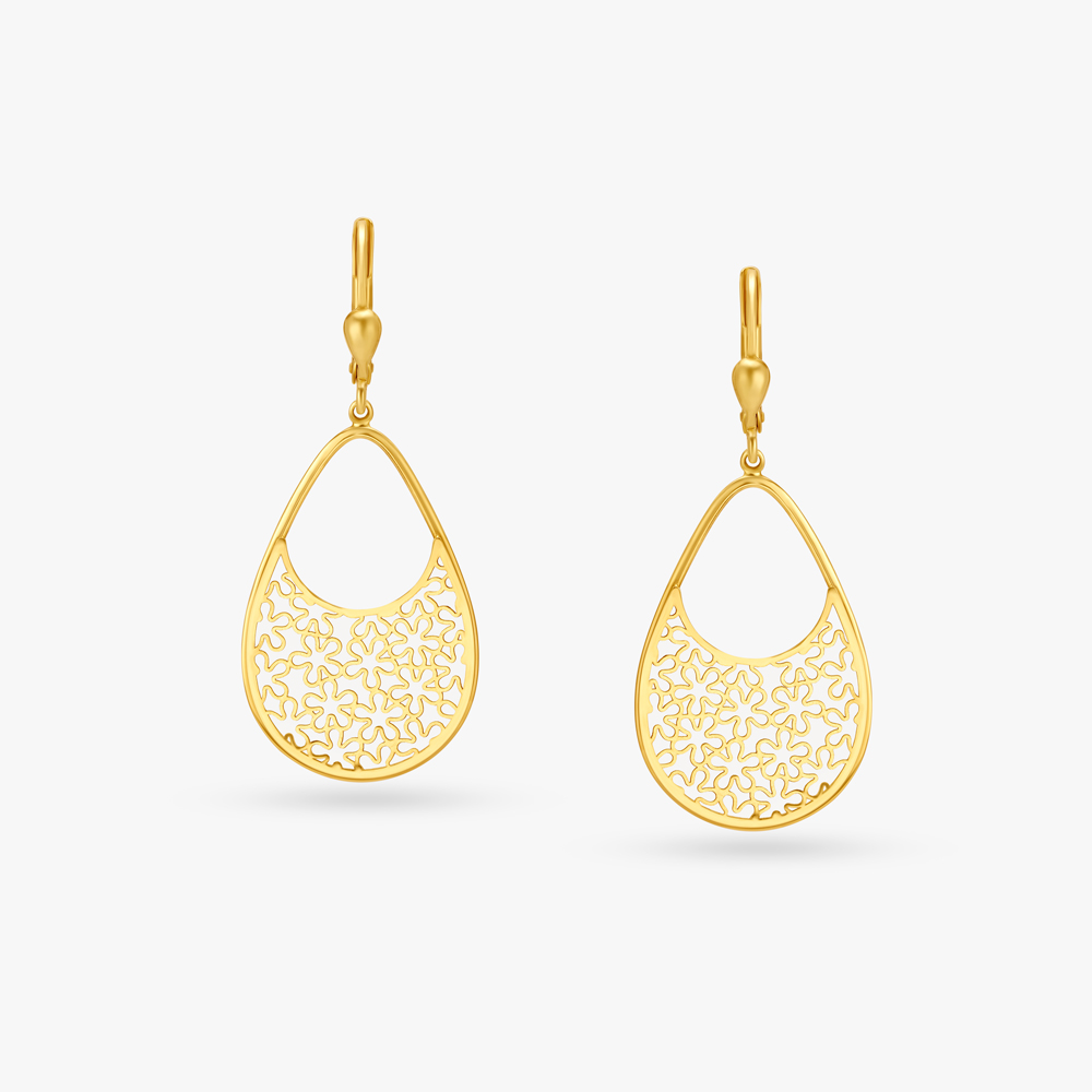 Floral Mesh Drop Earrings