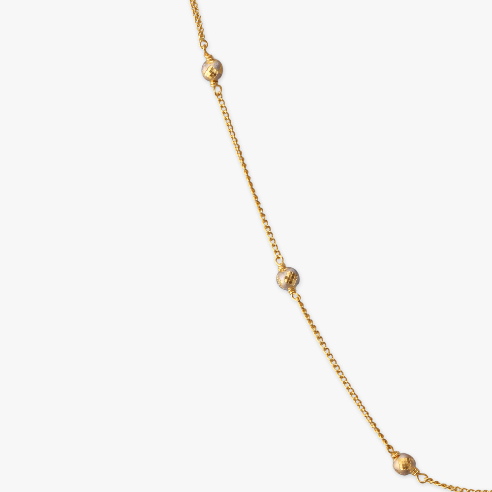 Graceful Beaded Gold Chain,,hi-res image number null