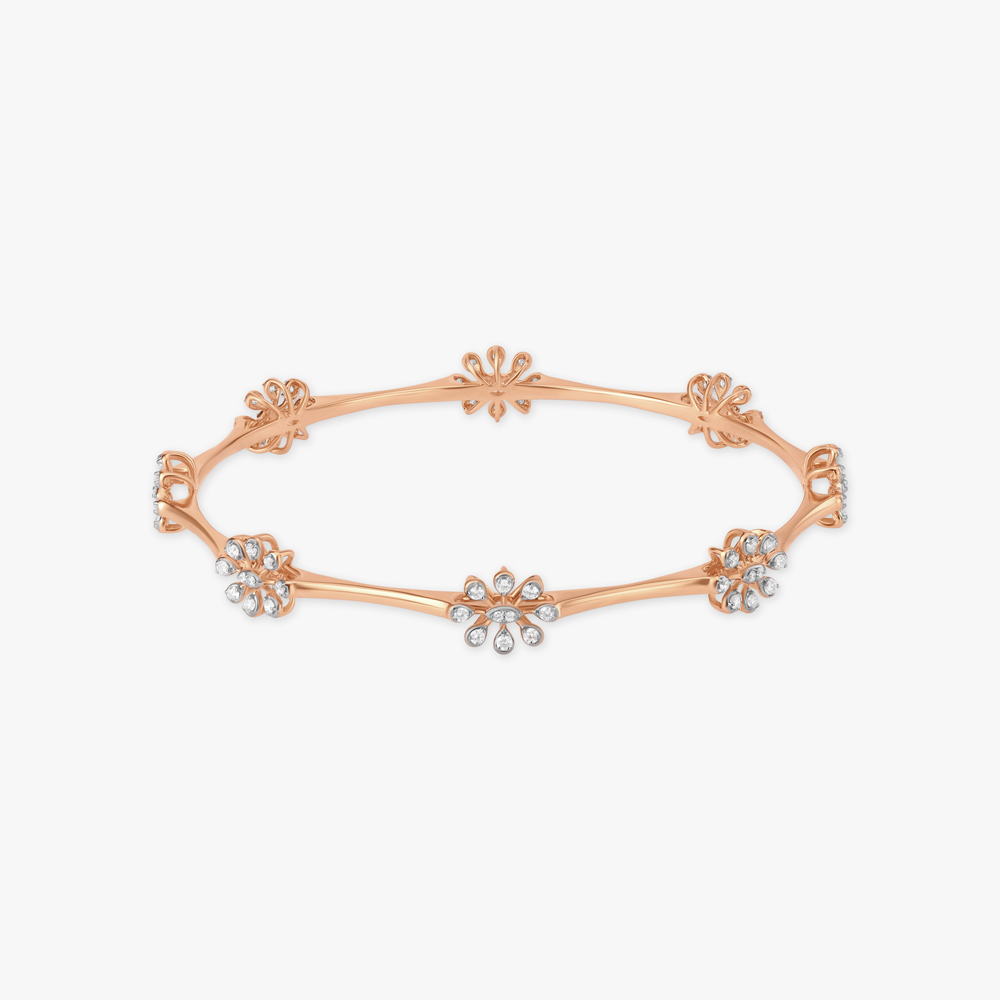 Floral Charm Diamond Bangle,,hi-res image number null