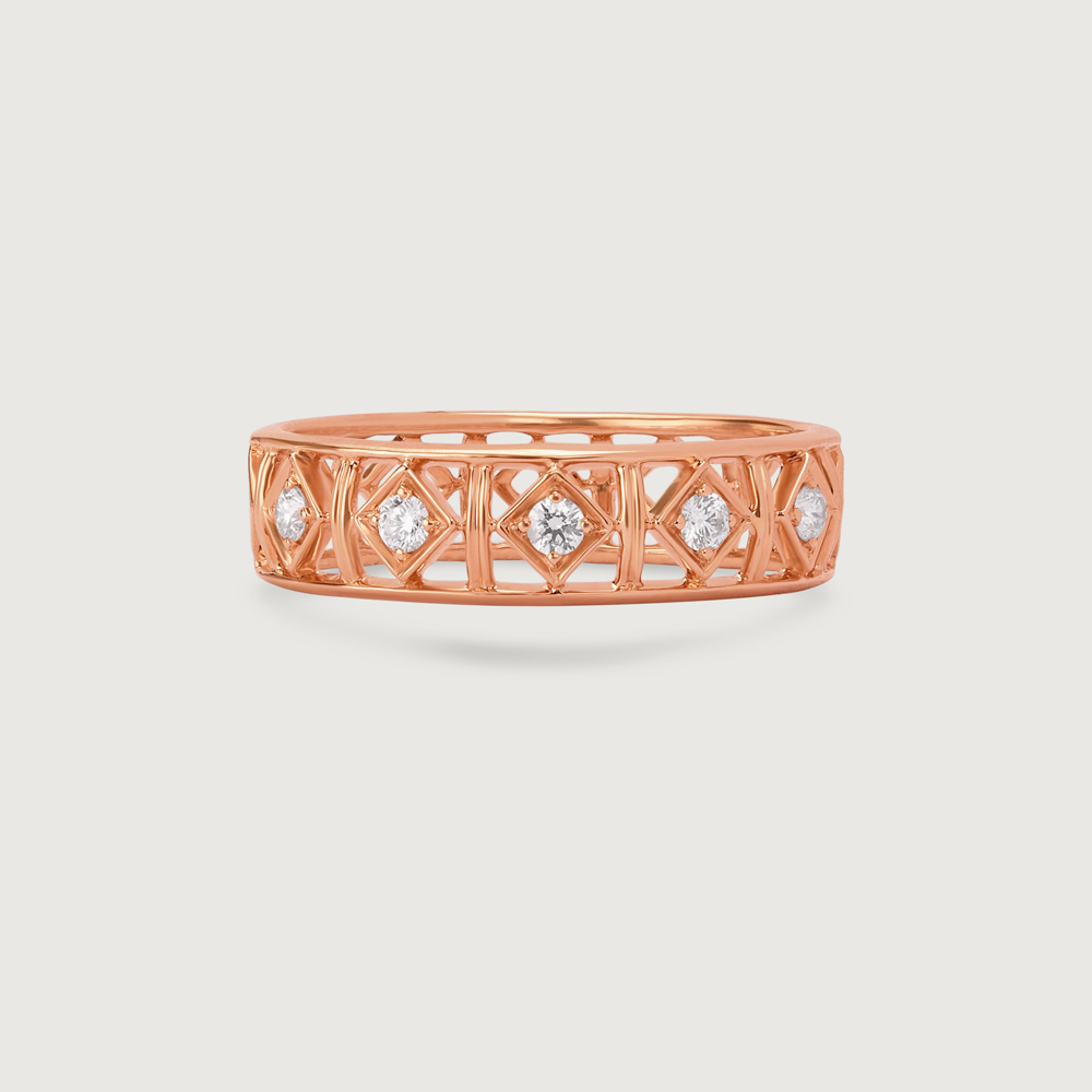 Prism Glamour Gold & Diamond Finger Ring,,hi-res image number null