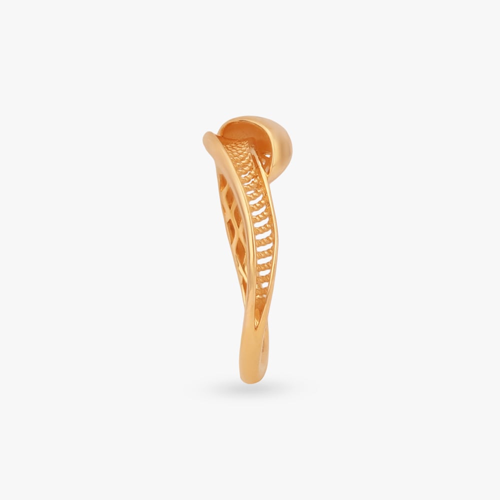 Sculpted Edge Gold Ring,,hi-res image number null