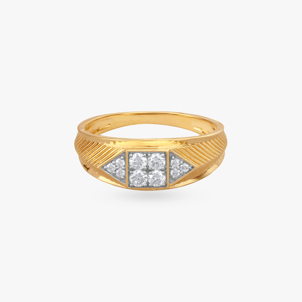 Regal Crest Diamond Finger Ring for Men,,hi-res image number null