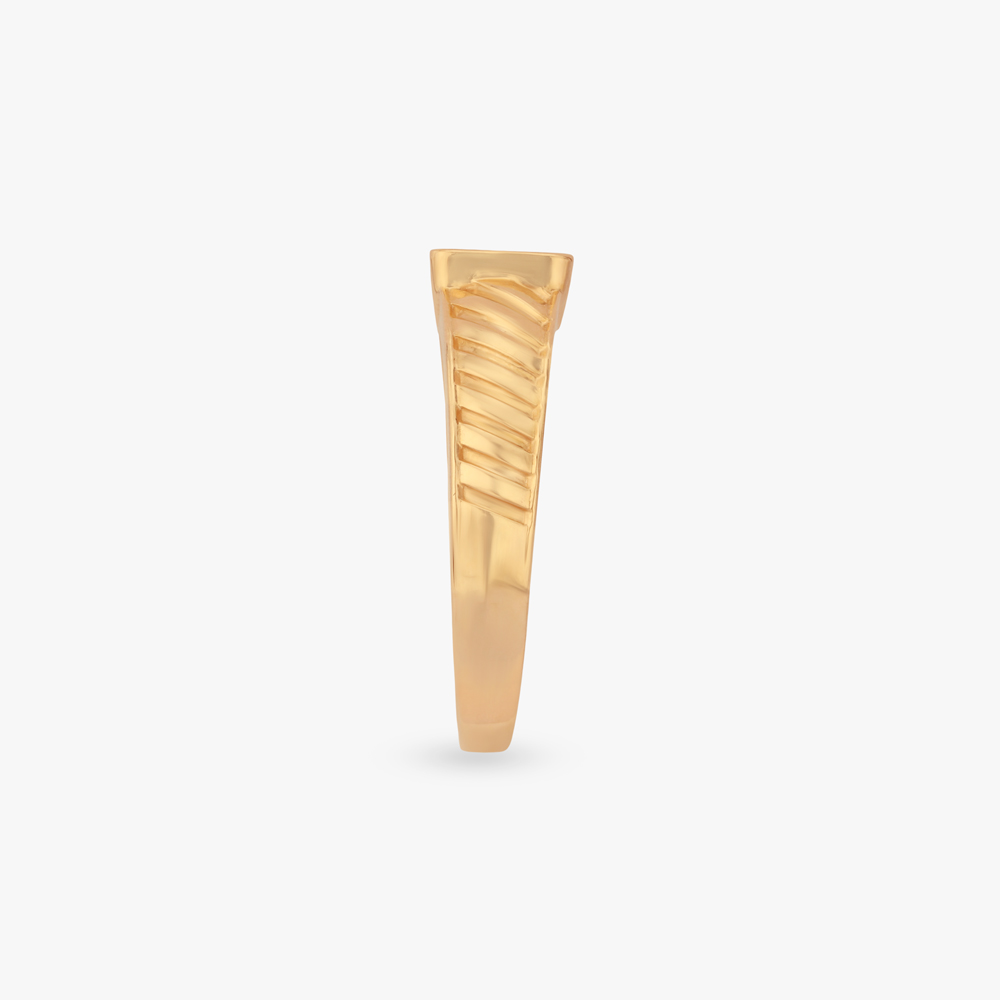 Bold Square Gold Ring for Men,,hi-res image number null