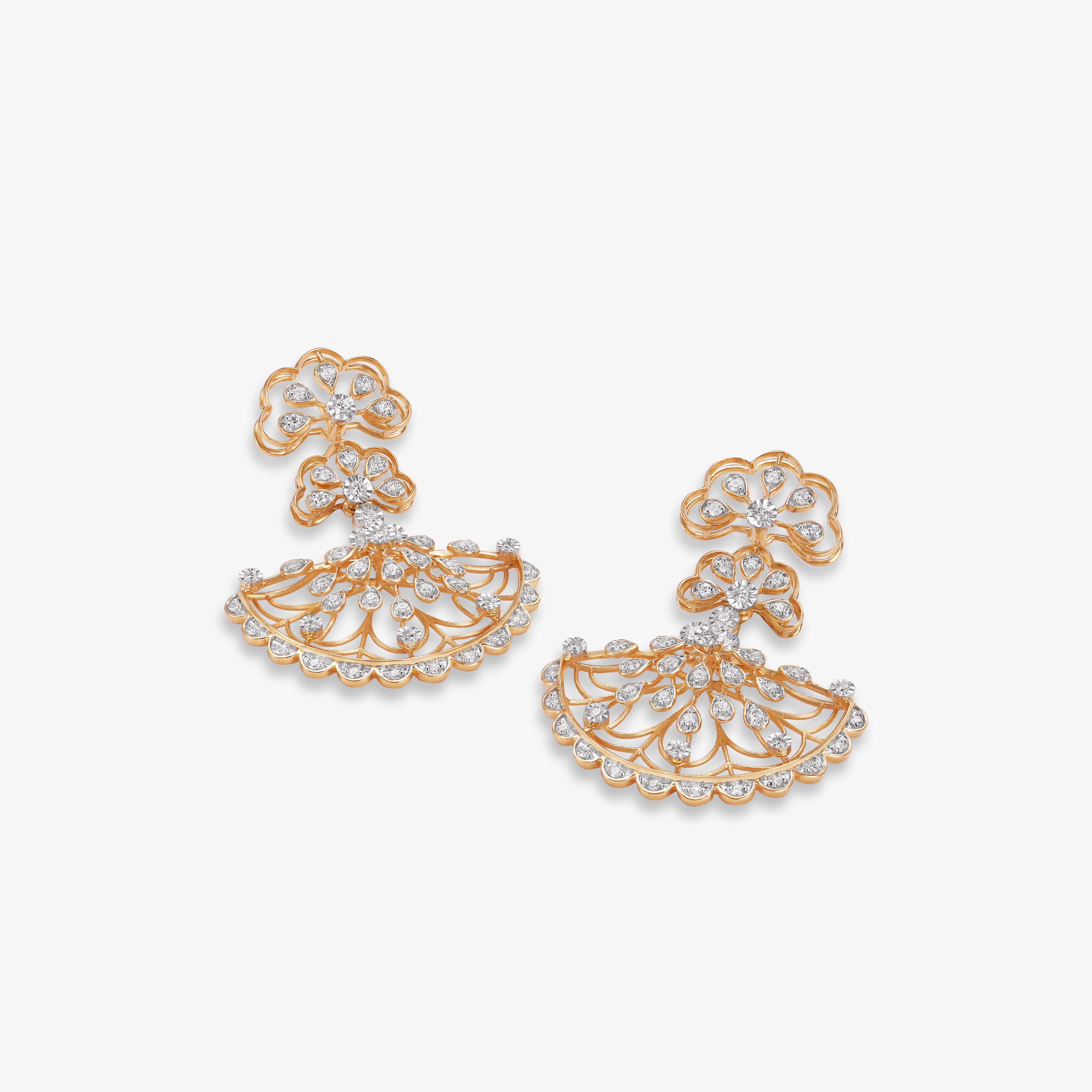 Scallop Tide Diamond Necklace Set,,hi-res image number null