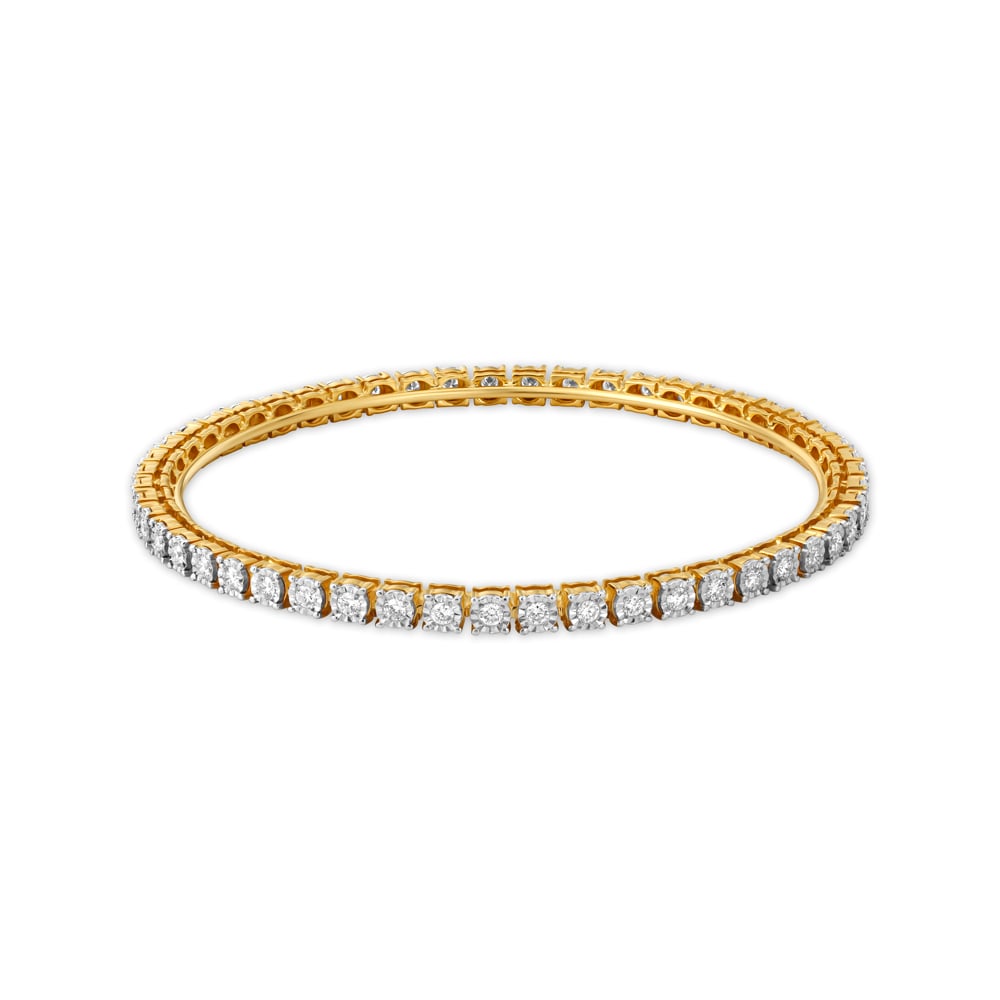 Alluring Gold and Diamond Bangle,,hi-res image number null