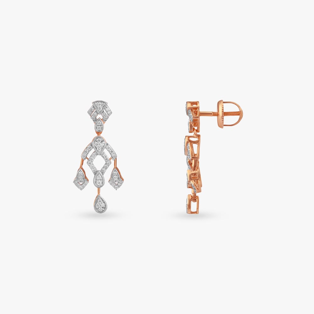 

Dazzling Cascade Diamond Drop Earrings