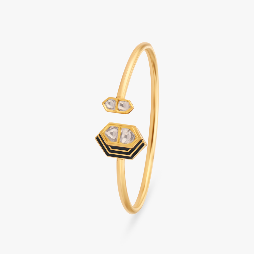 Geometric Polki Bangle,,hi-res image number null