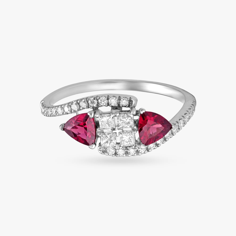Scintillating Diamond and Garnet Ring,,hi-res image number null