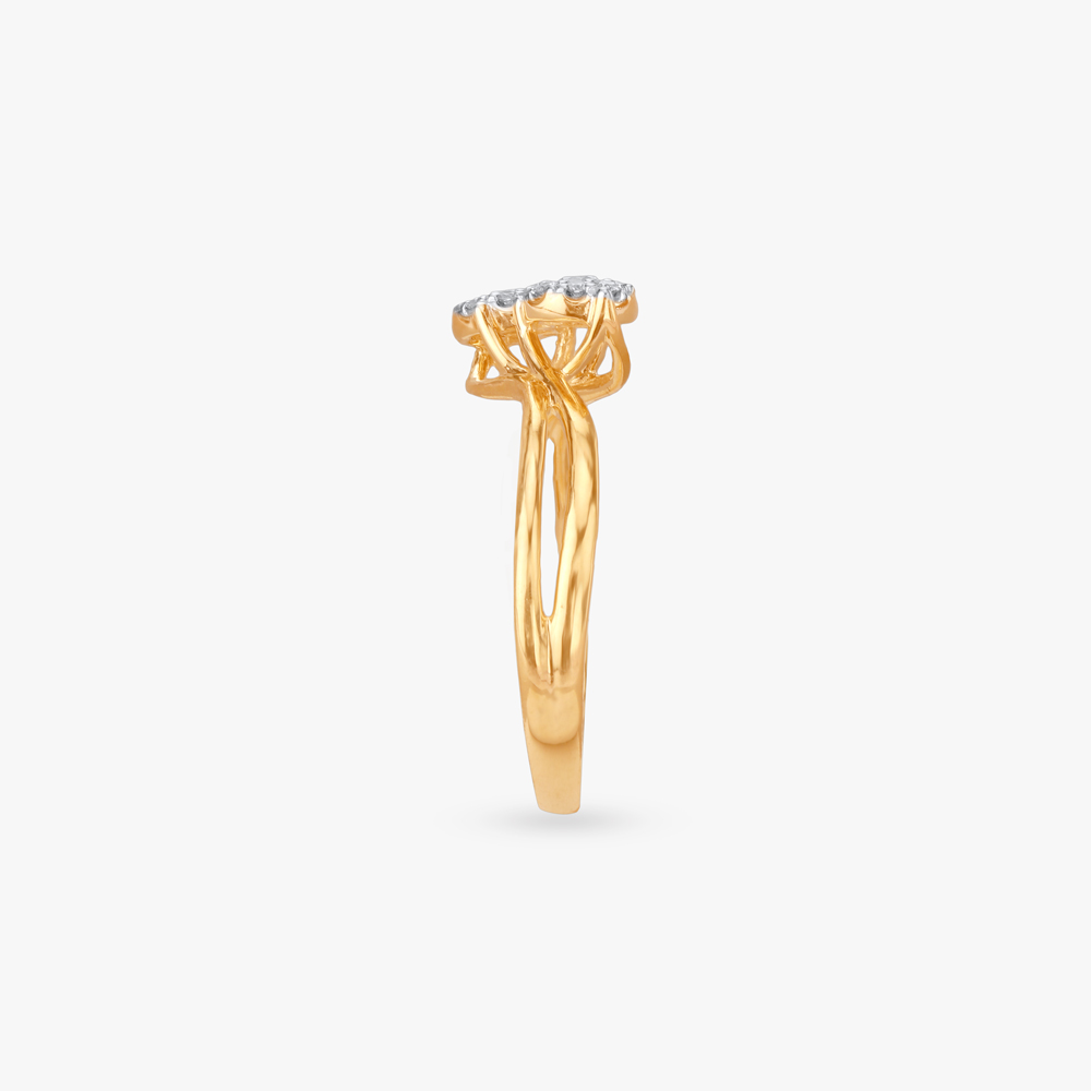Graceful Dual Diamond Finger Ring,,hi-res image number null