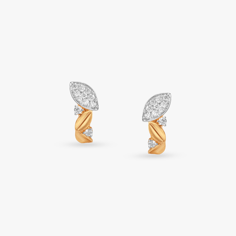 Petal Gleam Diamond Hoop Earrings,,hi-res image number null