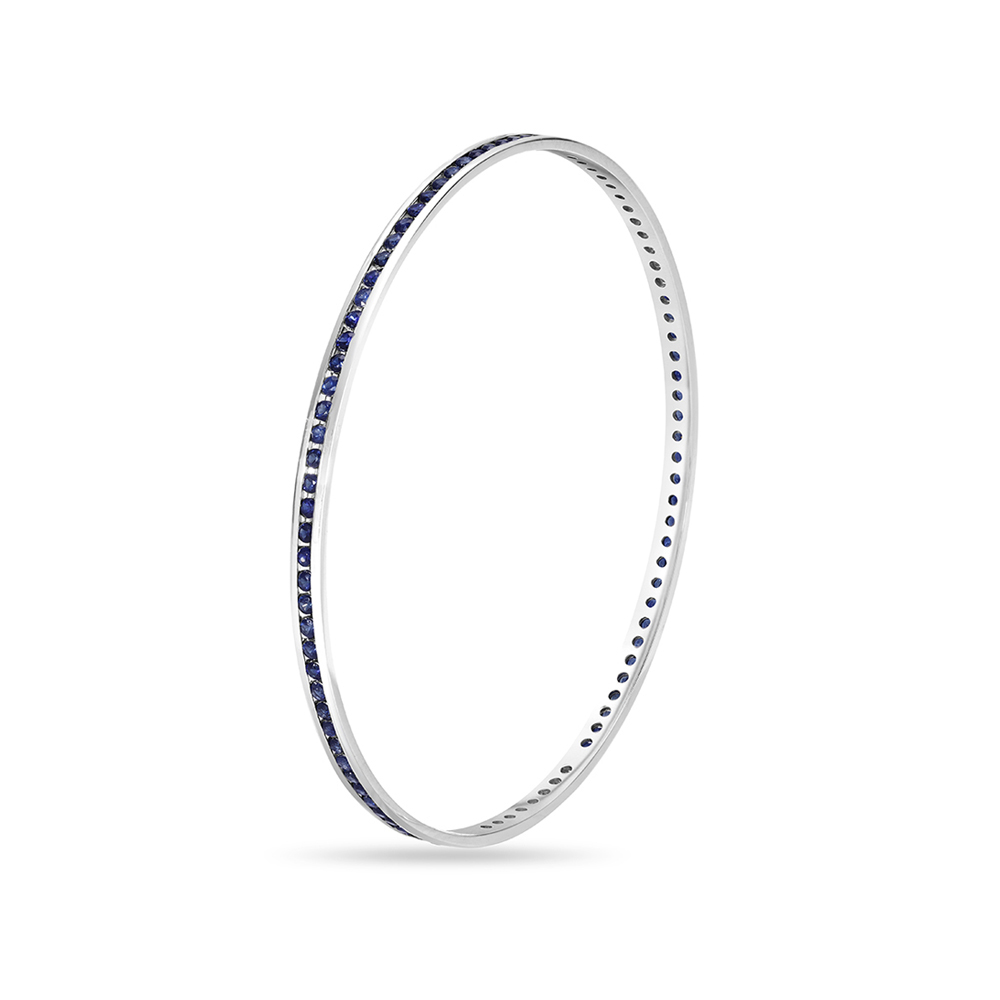 14 KT Blue Sapphire Bangle,,hi-res image number null