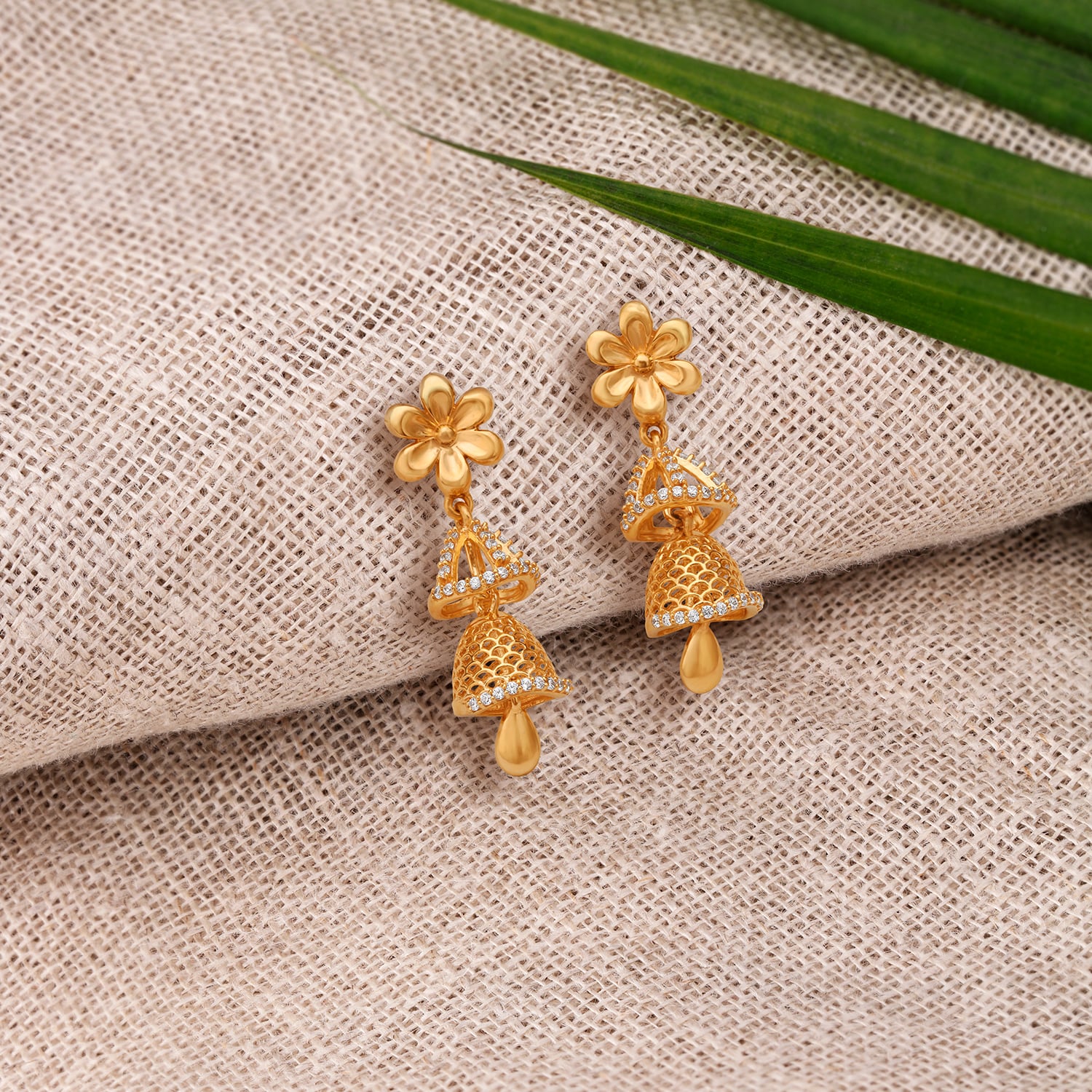 Gorgeous Jali Work Jhumka Earrings,,hi-res image number null