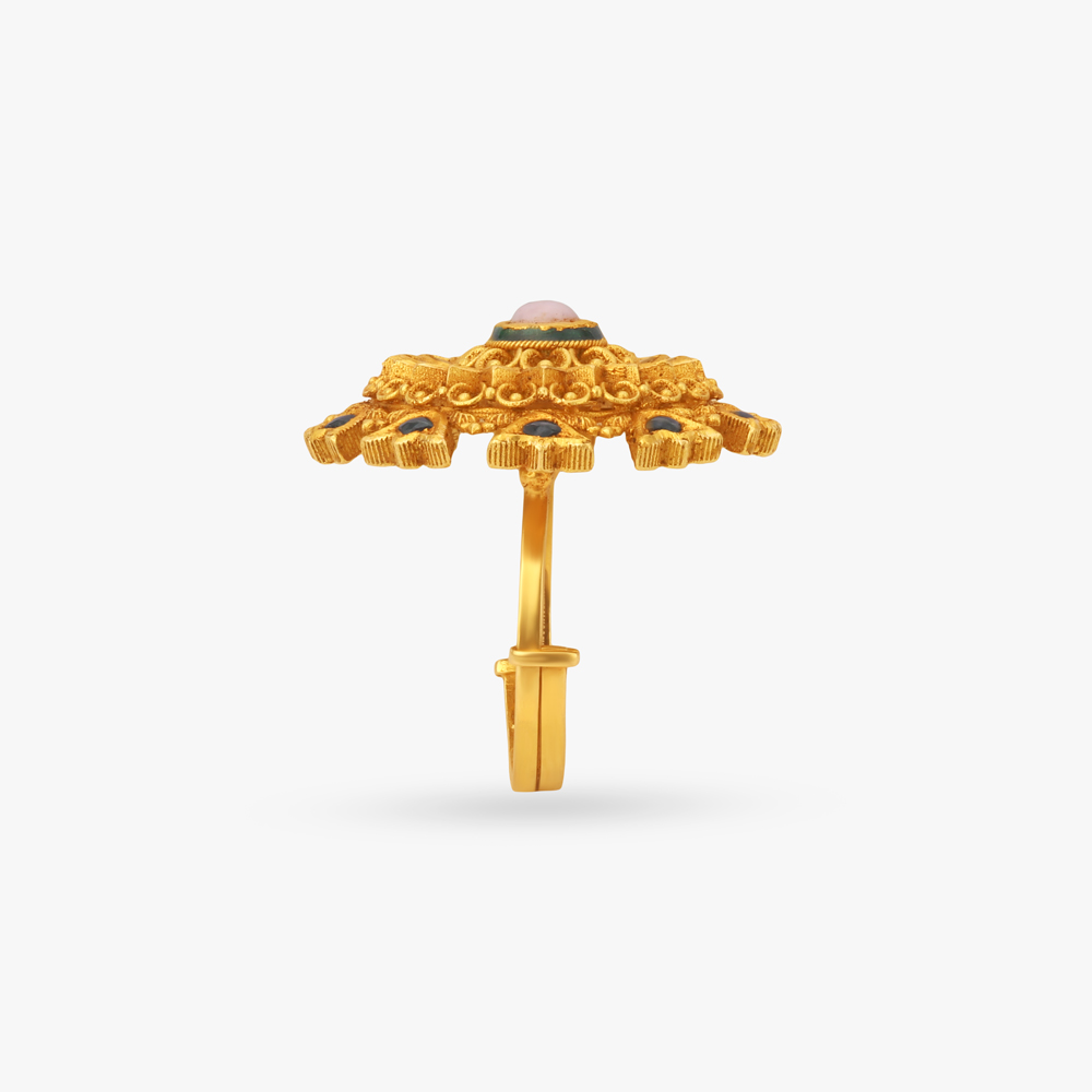 Sunburst Kundan Antique Ring,,hi-res image number null