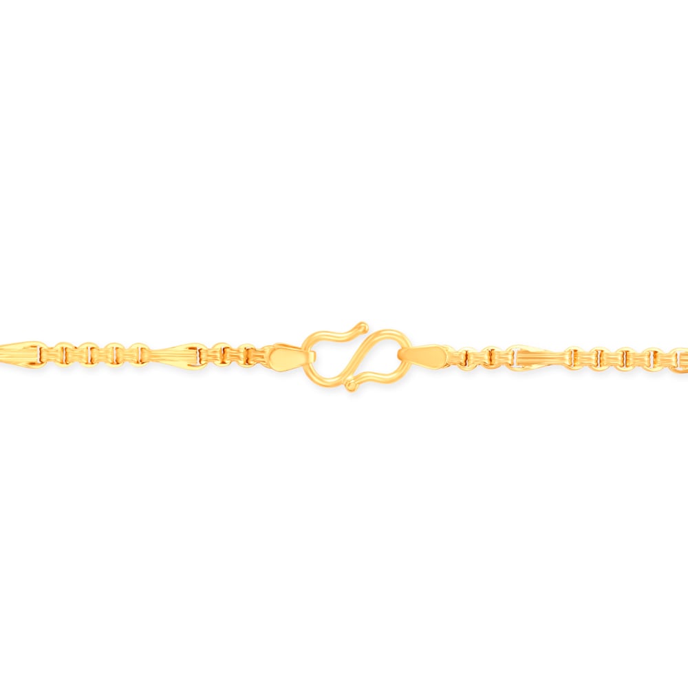 Indented Link Gold Chain for Men,,hi-res image number null
