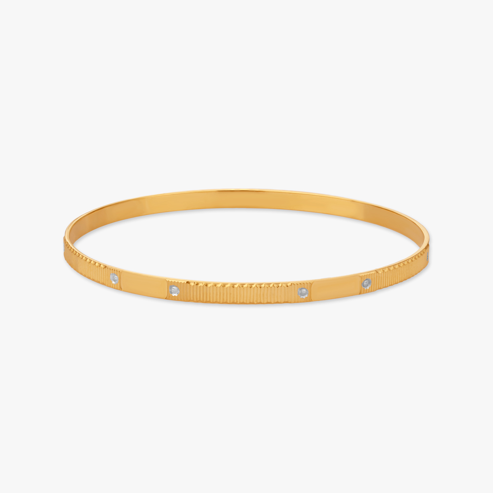 Bold Touch Gold Bangle for Men,,hi-res image number null