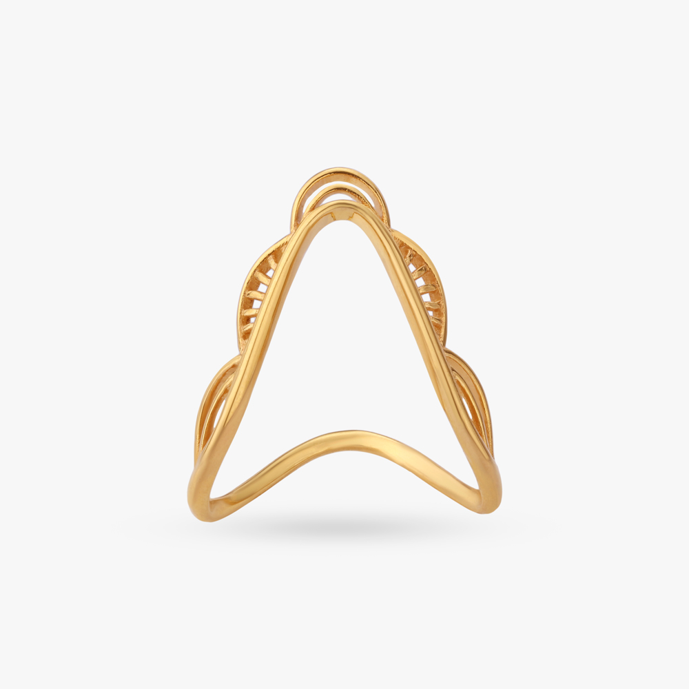 Veil Arc Gold Ring,,hi-res image number null