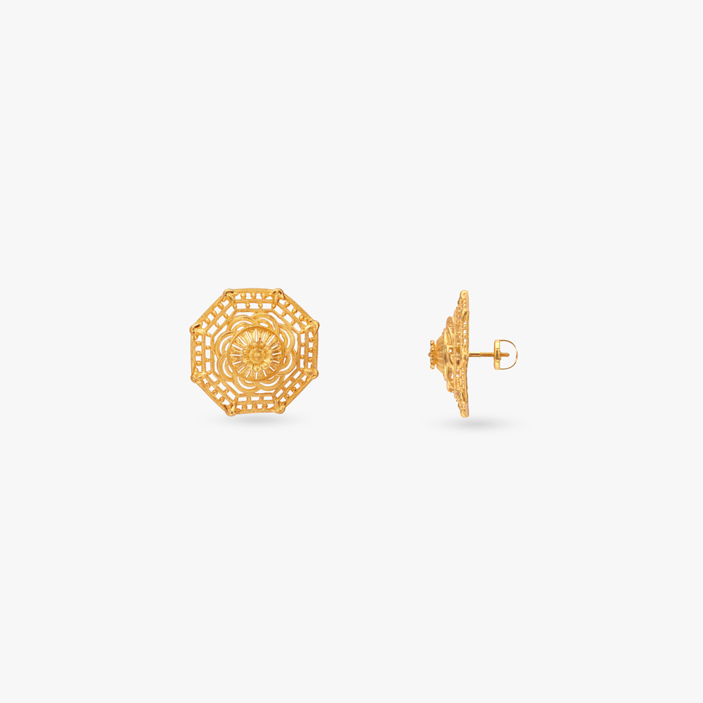 Mandap Bloom Gold Pasha Earrings,,hi-res image number null