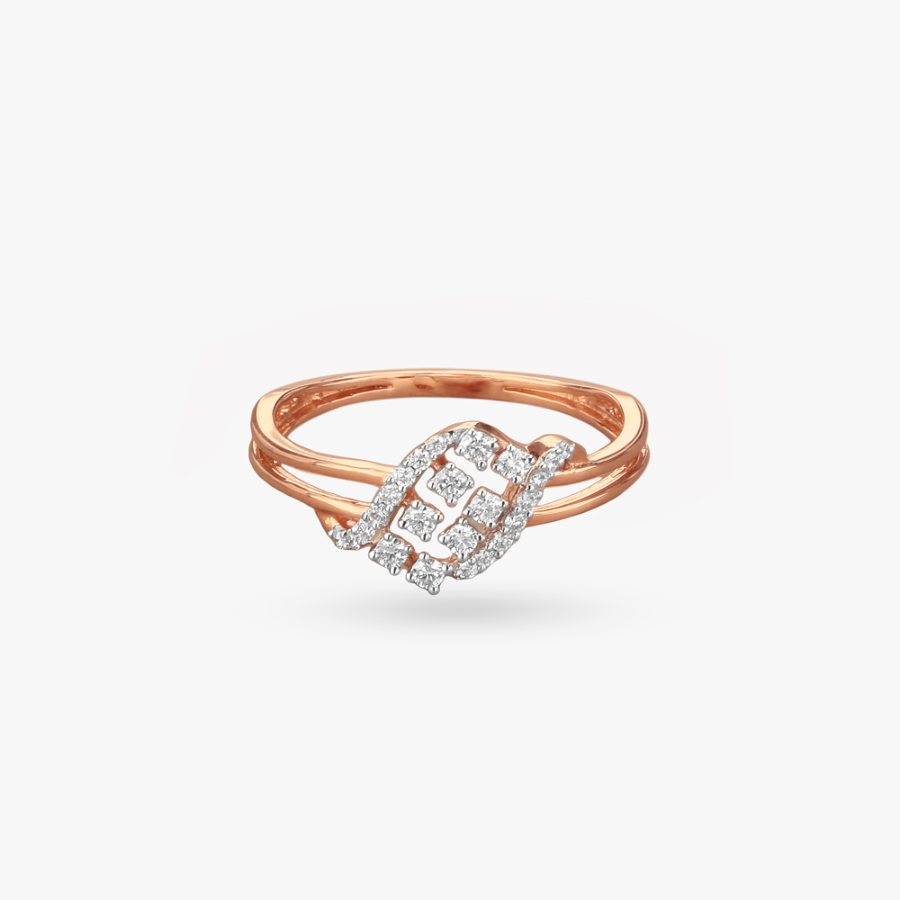 Radiant Twist Diamond Finger Ring,,hi-res image number null
