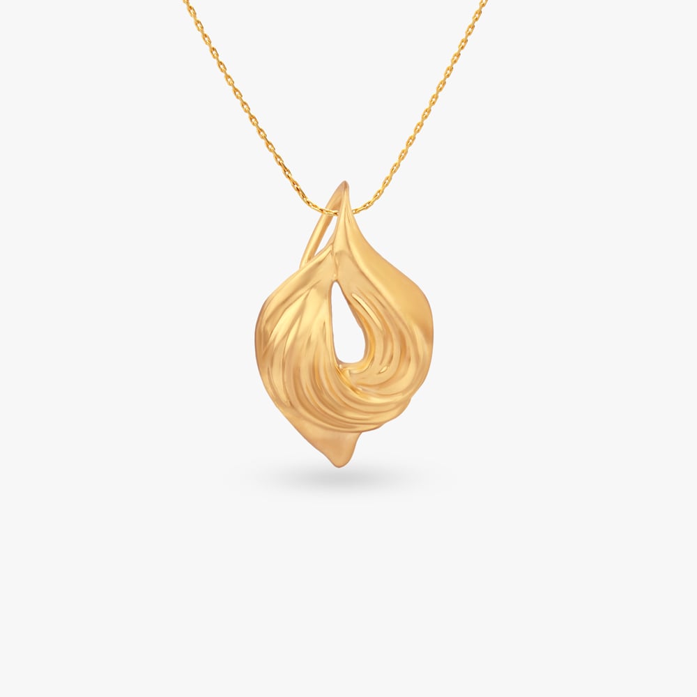 

Aura Leaf Gold Pendant