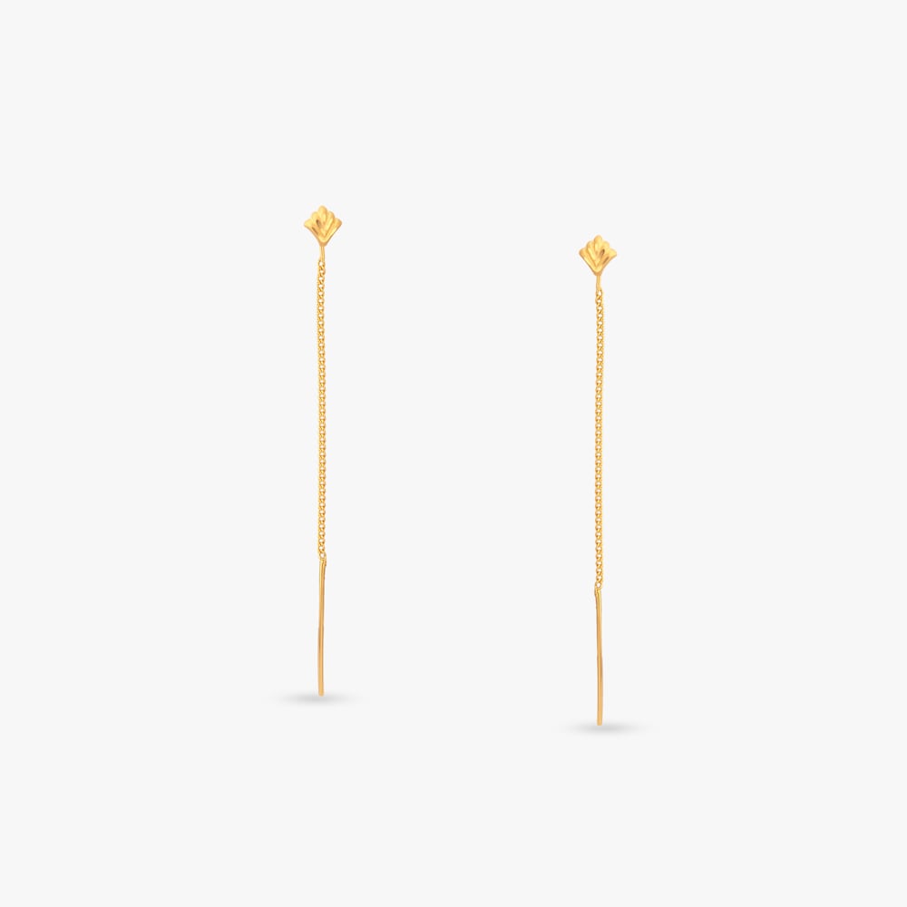 Floral Crest Gold Hoop Earrings,,hi-res image number null