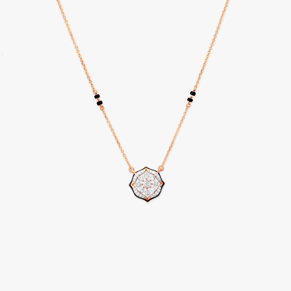 Crown Bloom Diamond Mangalsutra,,hi-res image number null