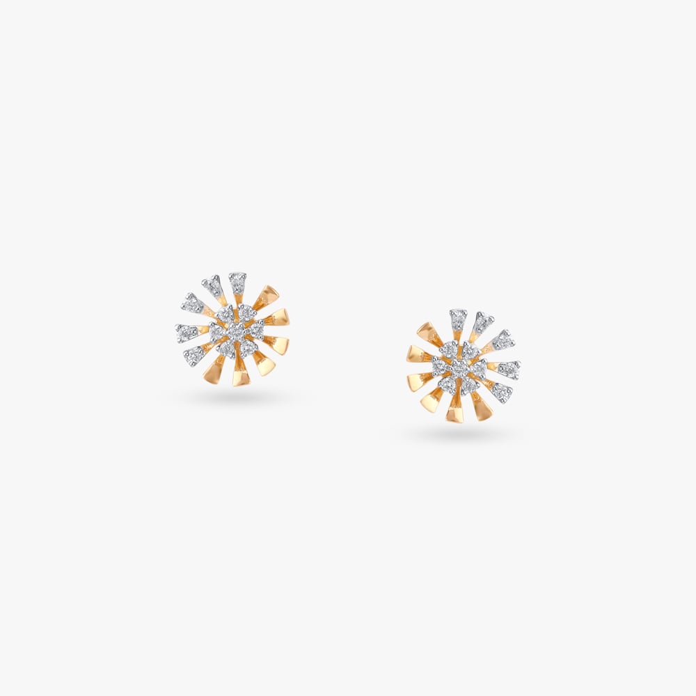 

Sunlit Bloom Diamond Stud Earrings