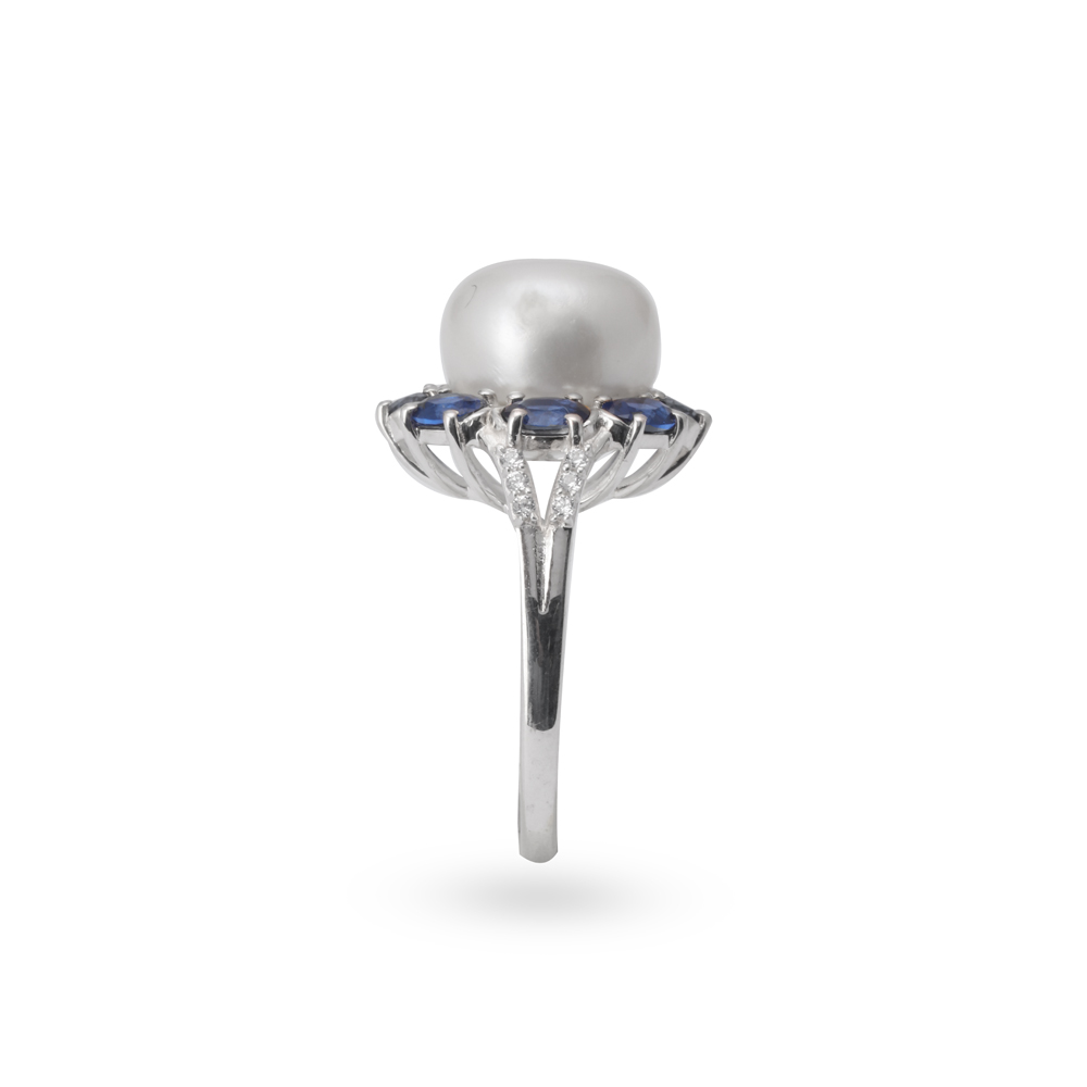 Floral Cascade Pearl Ring,,hi-res image number null