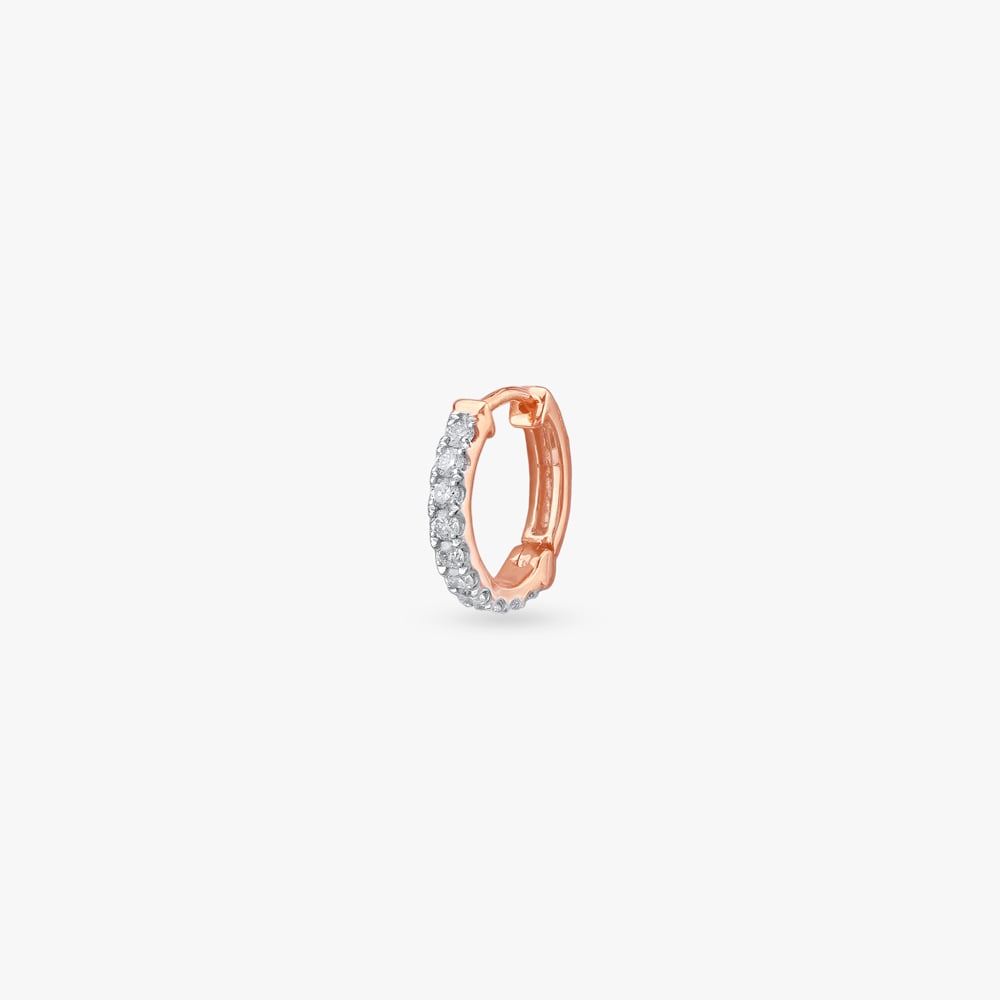 Gleam Loop Diamond Nose Pin,,hi-res image number null