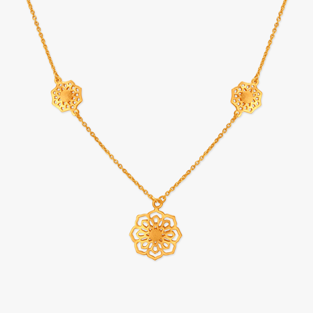 Delicate Floral Necklace Set,,hi-res image number null