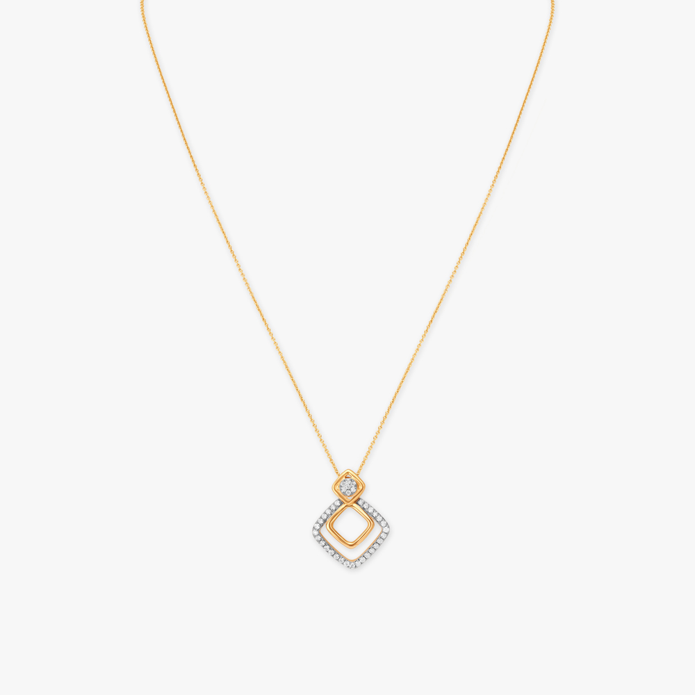 Sleek and Stylish Diamond Pendant with Chain,,hi-res image number null