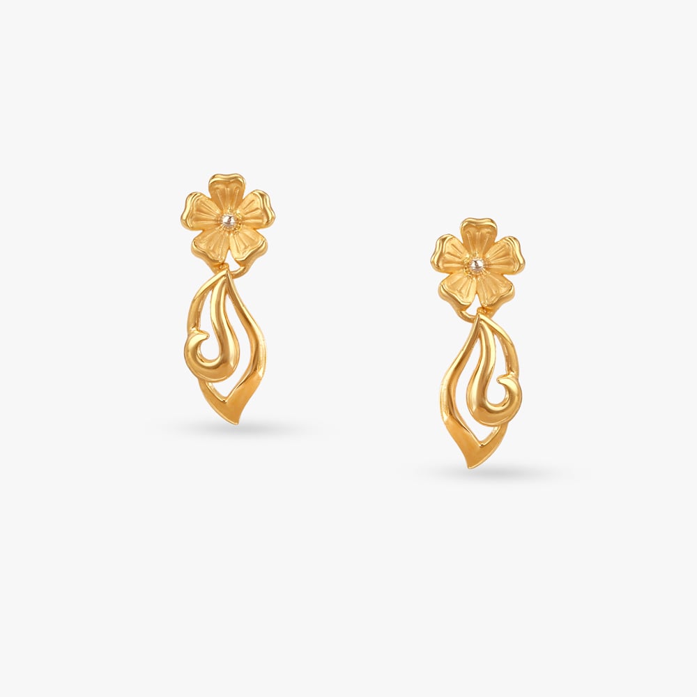Bloom Drop Gold Stud Earrings,,hi-res image number null