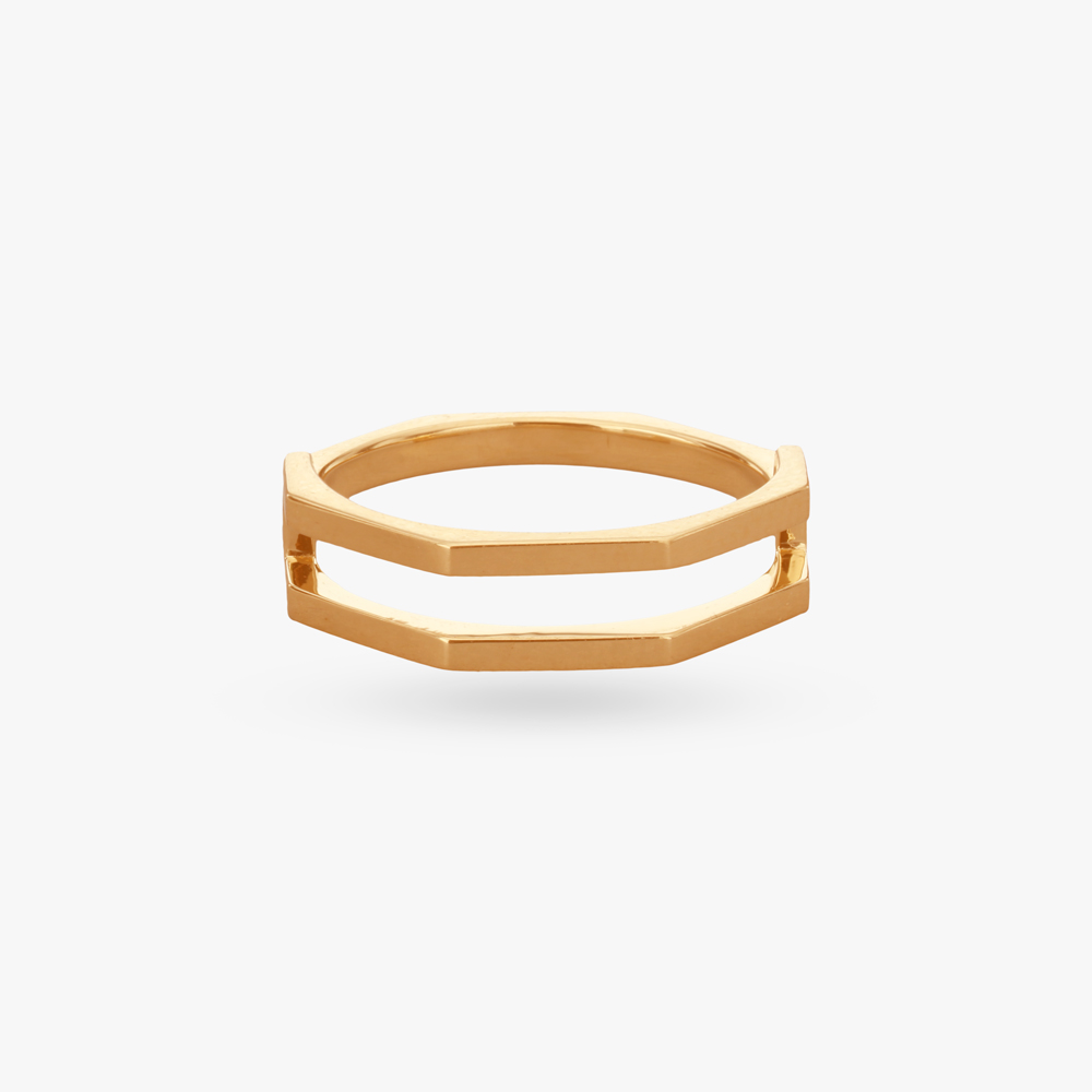 Chic Angular Gold Finger Ring,,hi-res image number null
