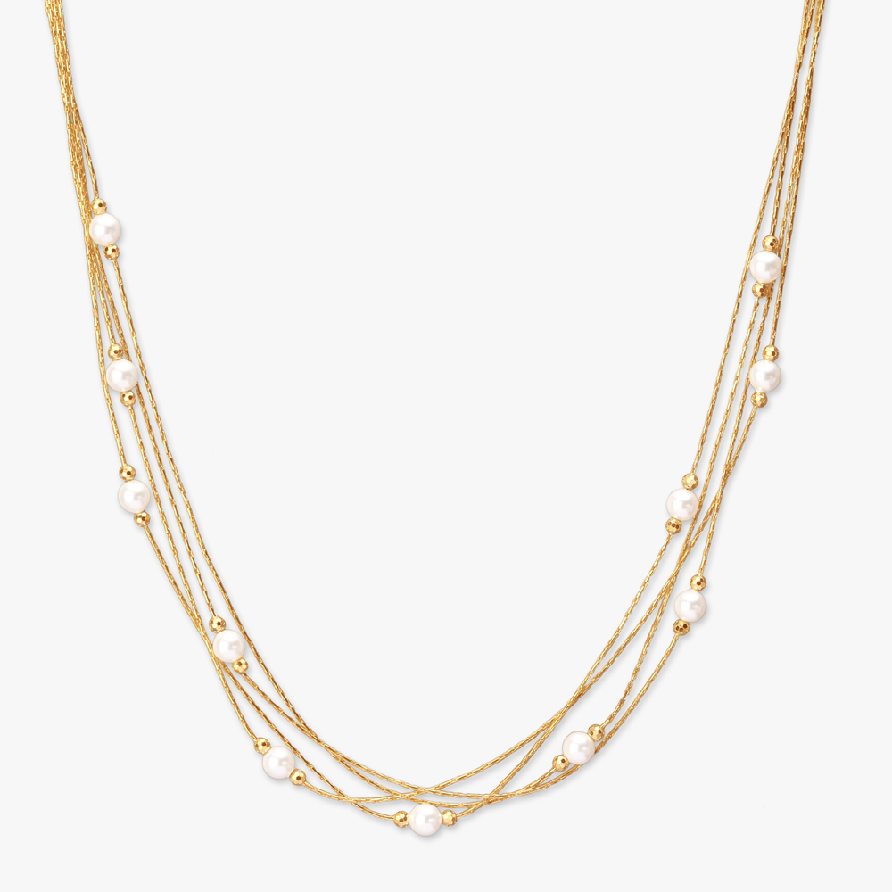 

Timeless Grace Pearl and Gold Chain