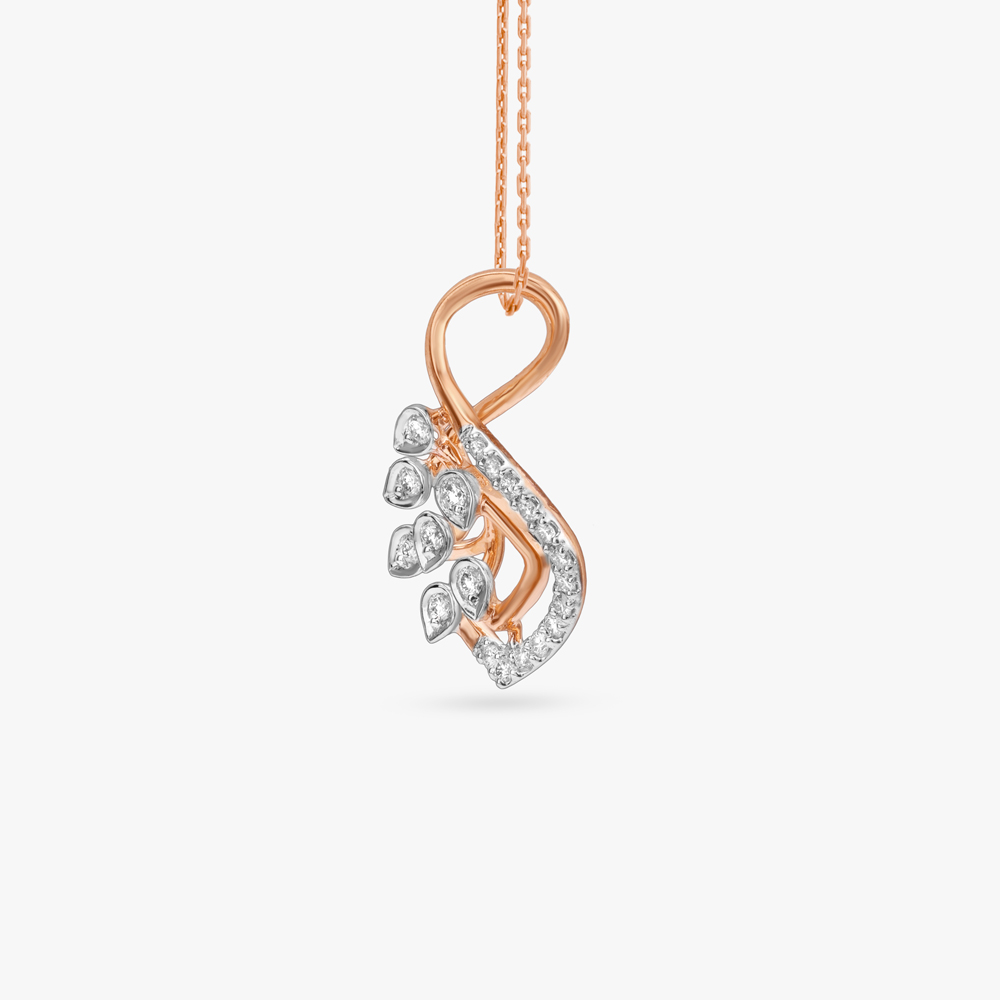 Whimsical Bloom Diamond Pendant and Earrings Set,,hi-res image number null