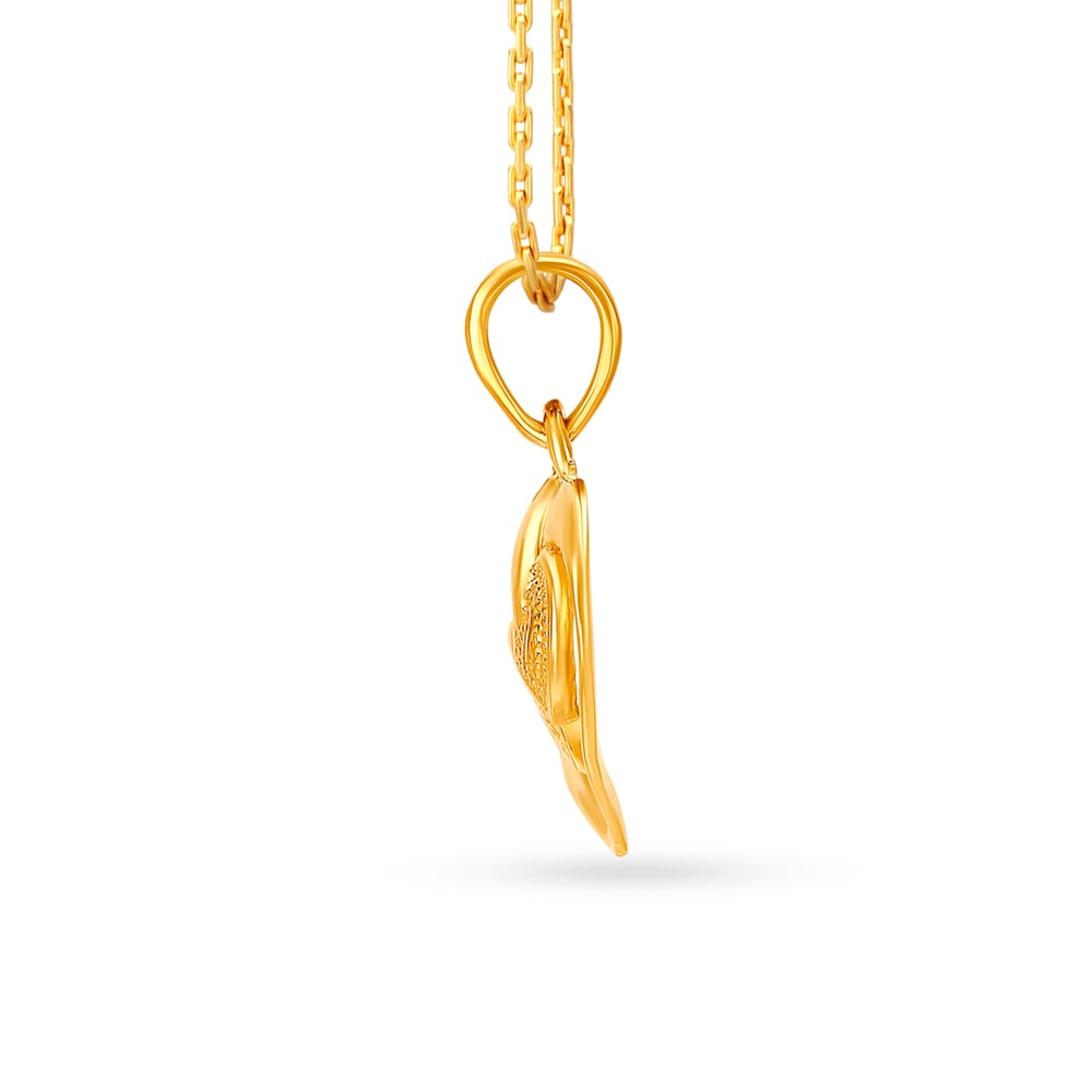 Double Leaf Gold Pendant,,hi-res image number null