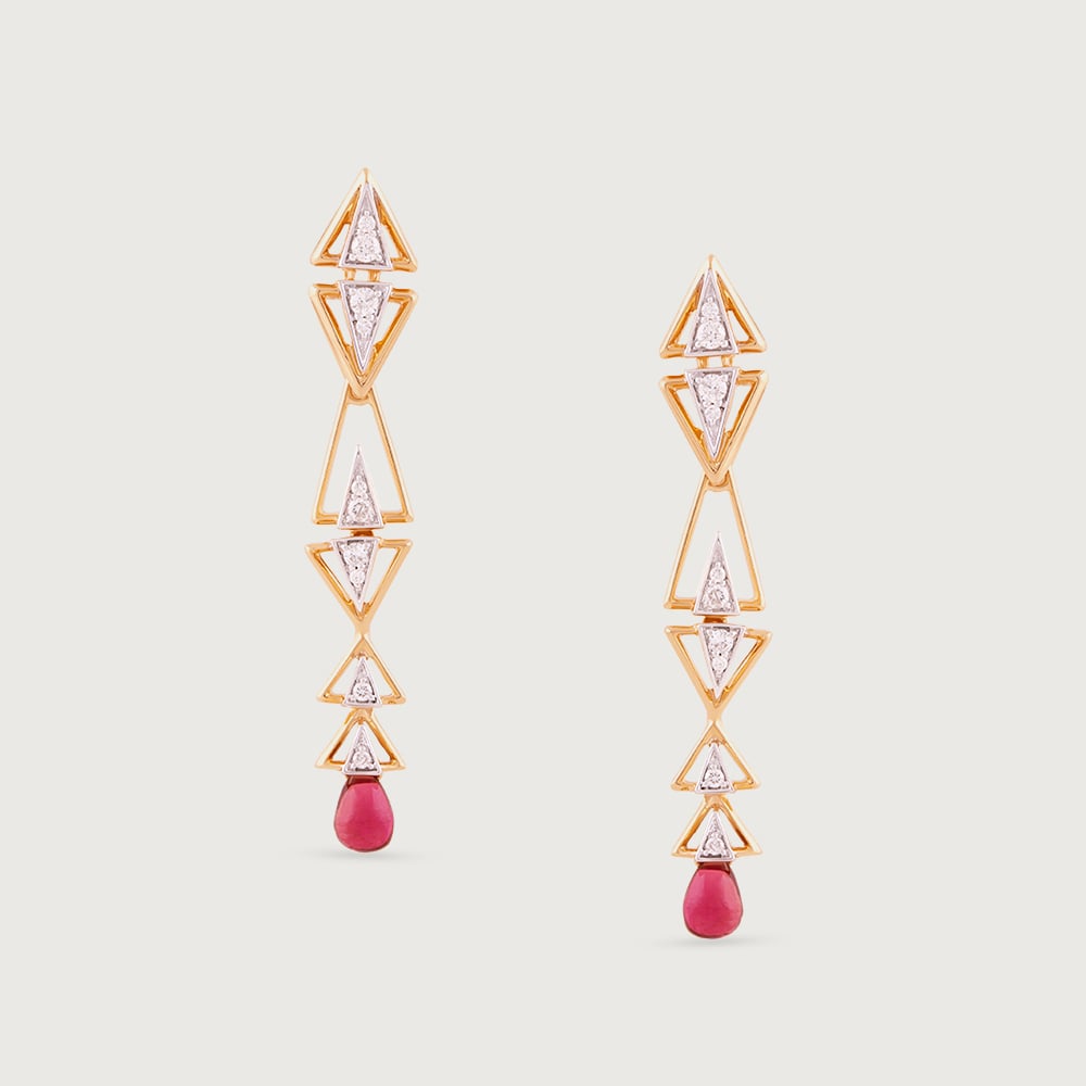 Spotlight Shine Gold & Diamond Drop Earrings,,hi-res image number null