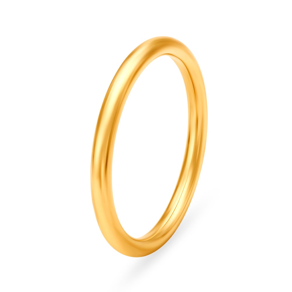 Minimalist 22 Karat Yellow Gold Finger Ring